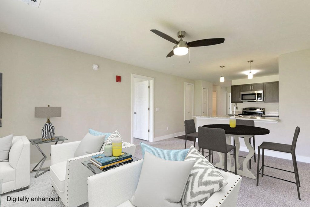 Spacious Living and Dining Areas at Chase Creek Apartment Homes, Huntsville, AL, 35811