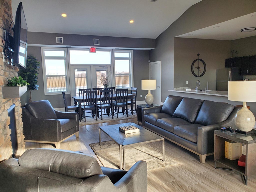 Clubhouse Lounge Area at Copper Creek Apartment Homes, 67101