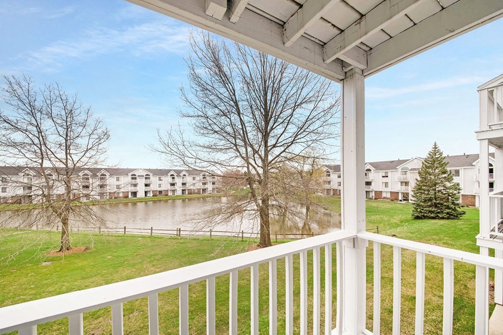Beautiful Views from Private Balcony at The Crossings Apartments, Grand Rapids, Michigan
