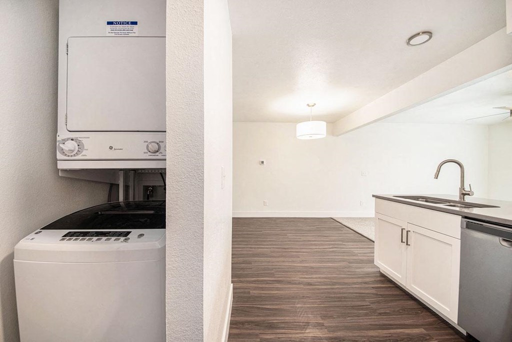 Stackable Washer & Dryer at The Crossings Apartments, Grand Rapids, Michigan