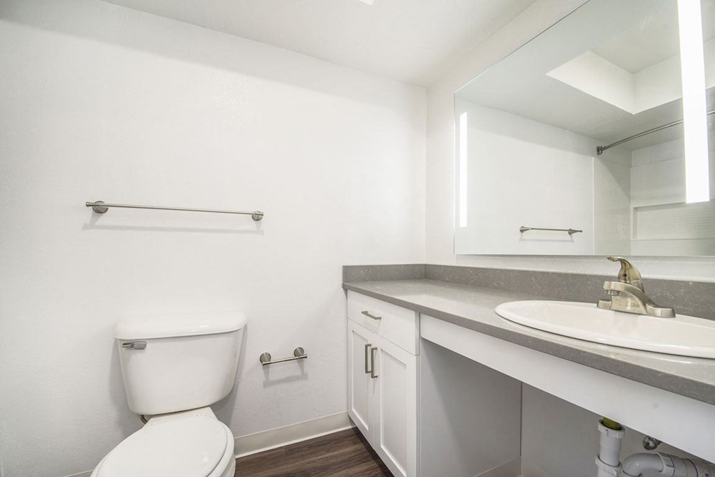 Renovated Master Bath at The Crossings Apartments, Grand Rapids, Michigan