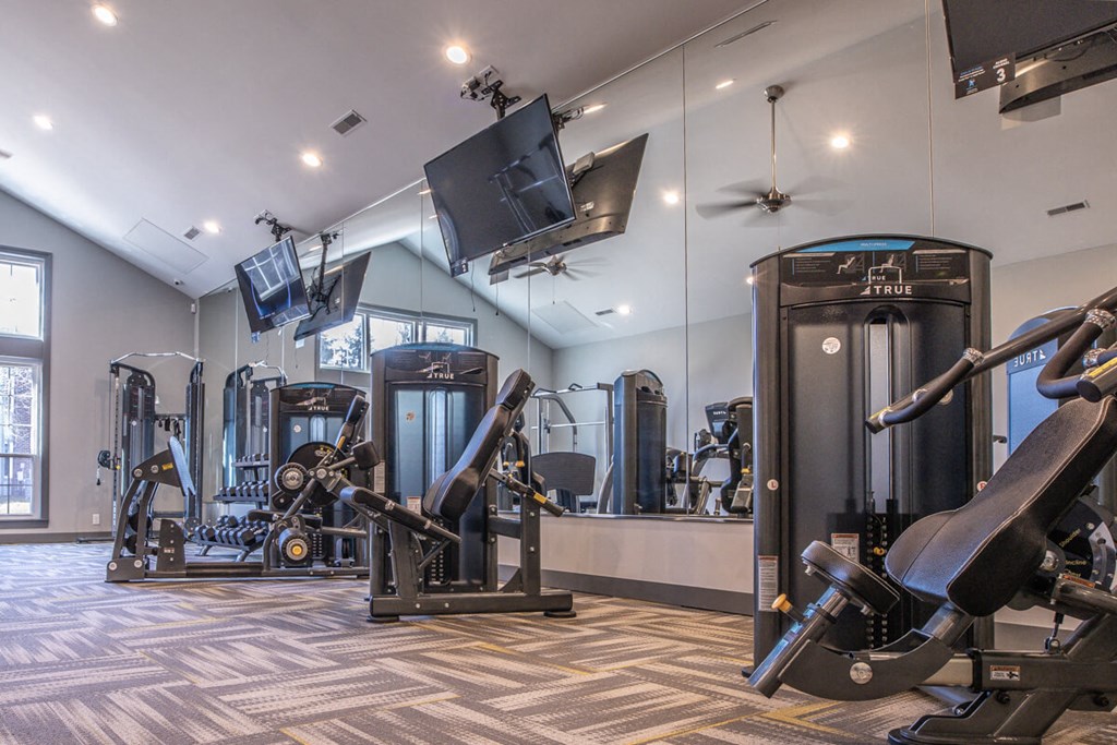 Cardio Machines In Gym at Mallard Bay Apartments, Crown Point, IN