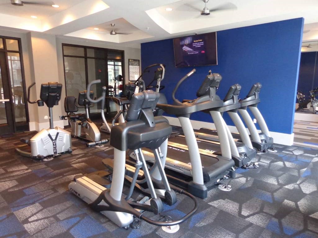 a row of exercise bikes in a gym  at Avant & Avant II, Carmel, 46032