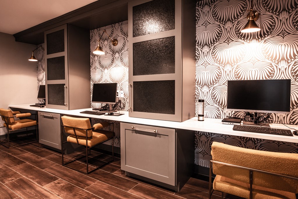 Clubhouse Business Area at Mallard Bay Apartments, Crown Point, Indiana