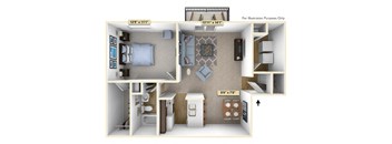 One Bedroom Cypress Deluxe at Thornridge Apartments, Grand Blanc, 48439