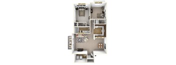 Two Bedroom Cypress Deluxe at Thornridge Apartments, Grand Blanc, MI