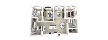 3 bed 2 bath B at Luxe 360 on Centerpointe Apartments, Midlothian, 23114