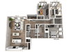 D12 - 3Bedroom 2 Bathroom Floor plan D12 - 3Bedroom 2 Bathroom Floor plan at Ironwood Flats, Florida