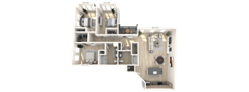3 bed 2 bath A at Ironwood Flats Apartments, Brandon