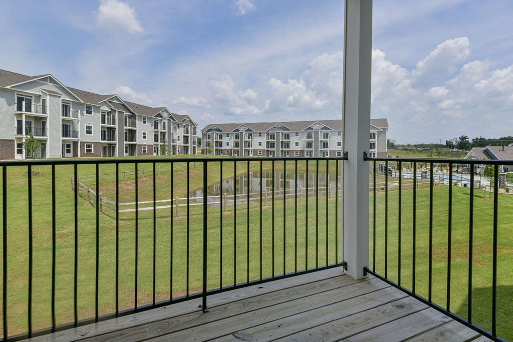 Private Balcony with Storage and Stunning Views at Dodson Pointe Apartment Homes, Rogers, AR, 72758