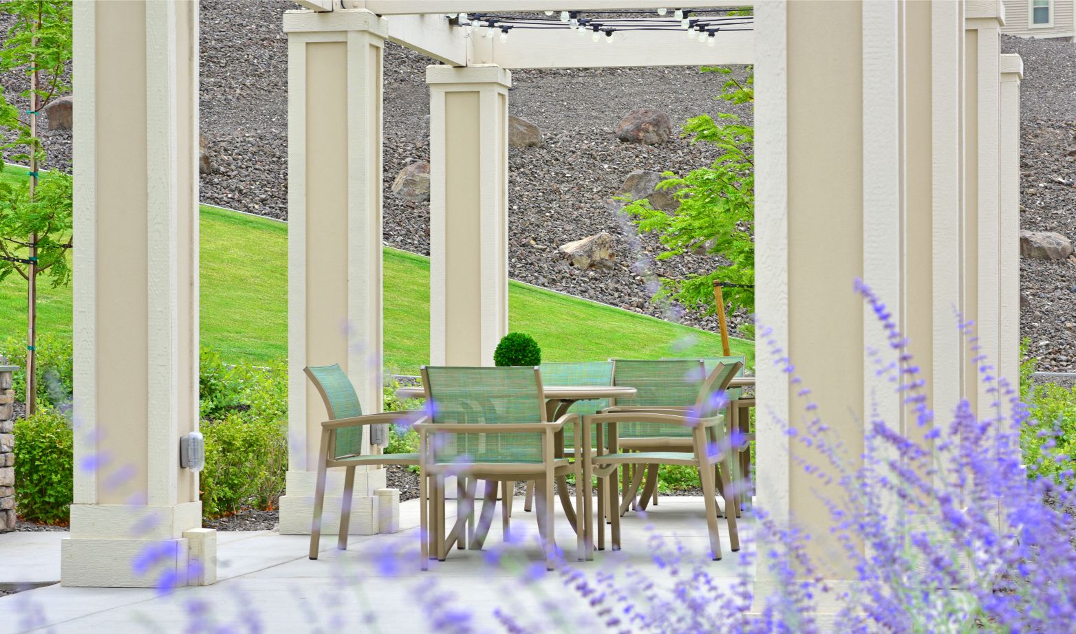 Gathering Area With Grills And Corn Hole at Badger Canyon, Kennewick, Washington