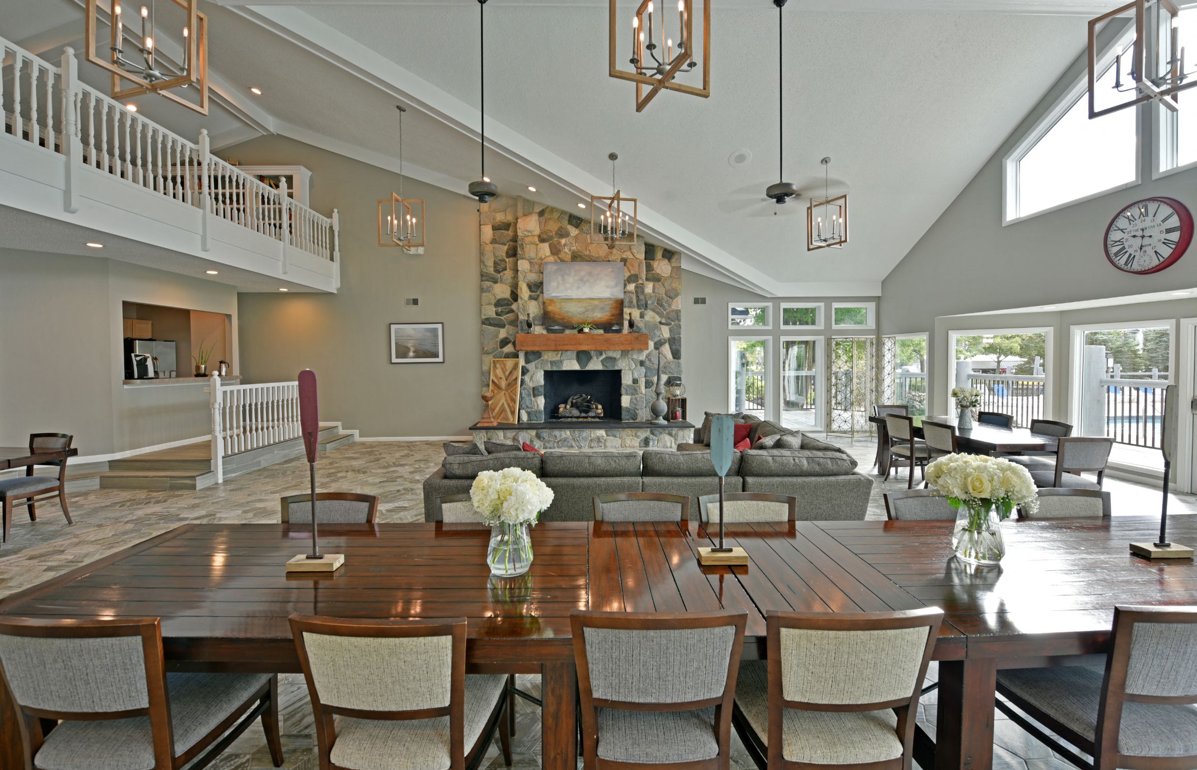Clubhouse Dining Table at Portsmouth Apartments, Novi, Michigan