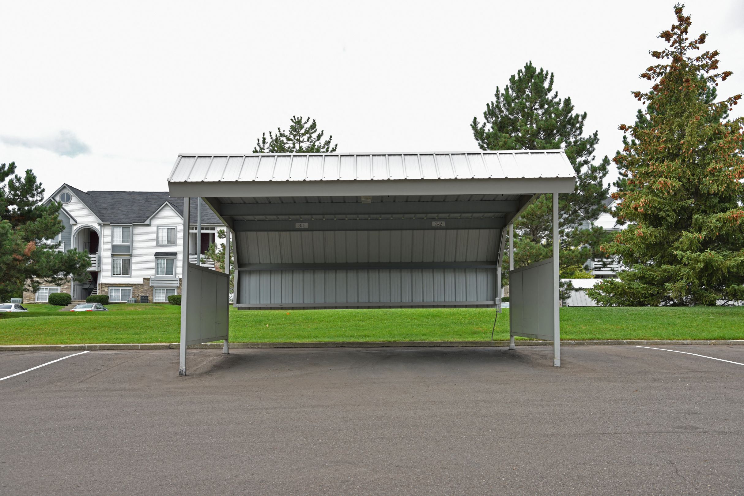 Carport at Portsmouth Apartments, Michigan