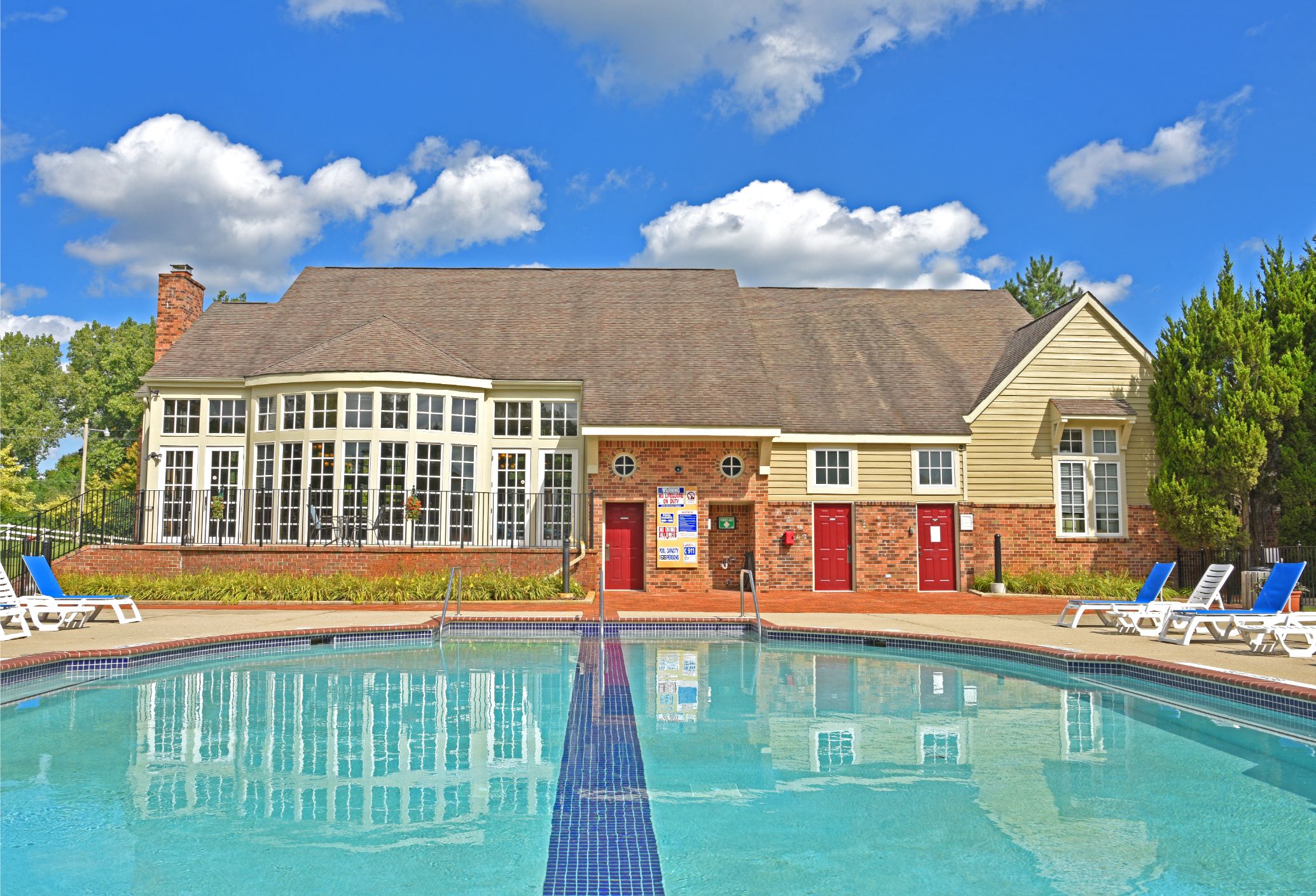 Swimming Pool & Sundeck at Windemere Apartments, Farmington Hills, Michigan
