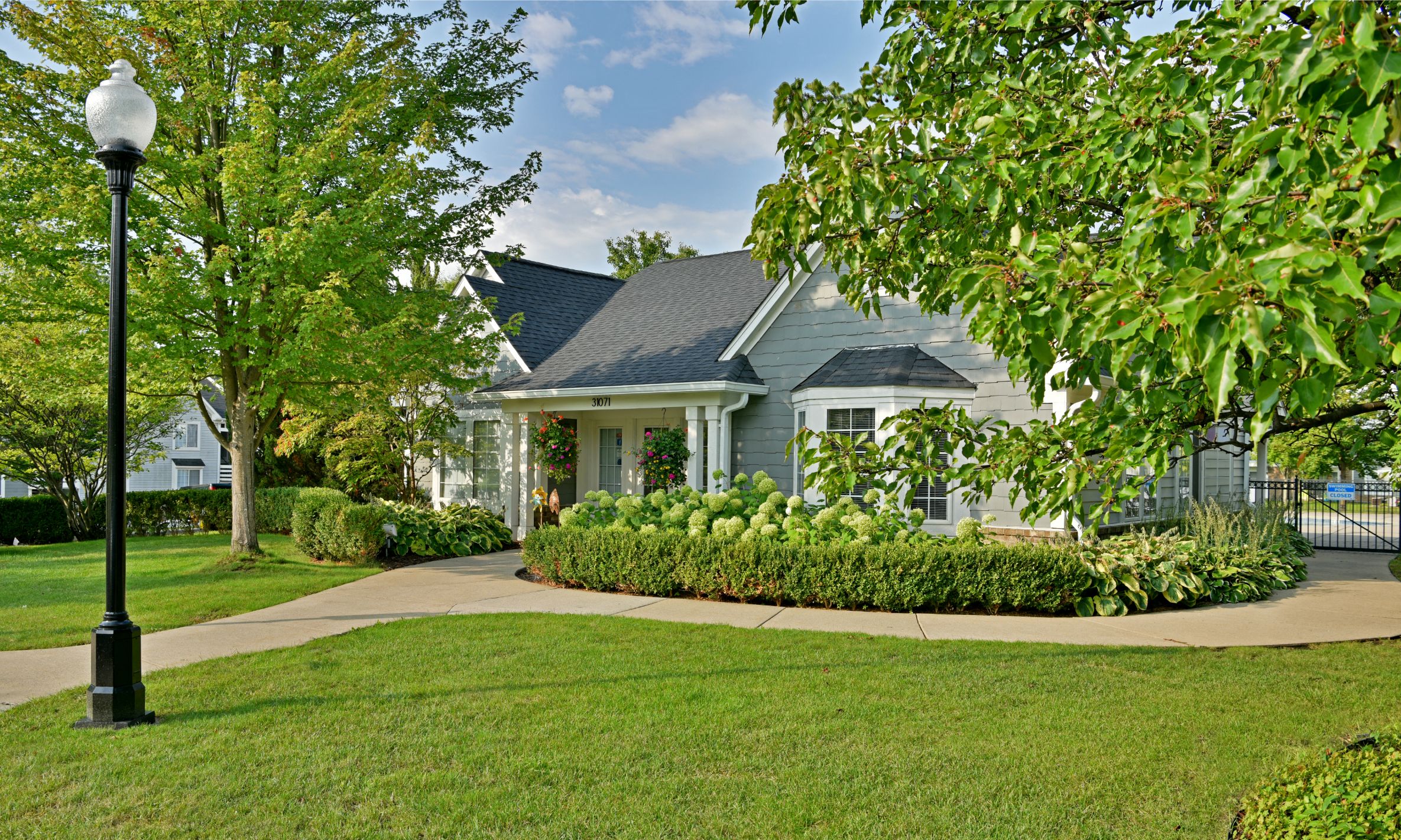 Leasing Office Exterior at Hillside Apartments, MI 48393