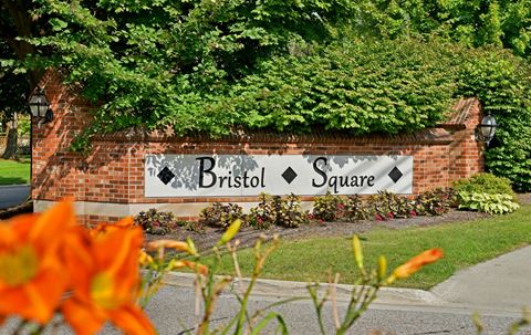 Entrance Signage at Bristol Square and Golden Gate Apartments, Wixom, MI, 48393