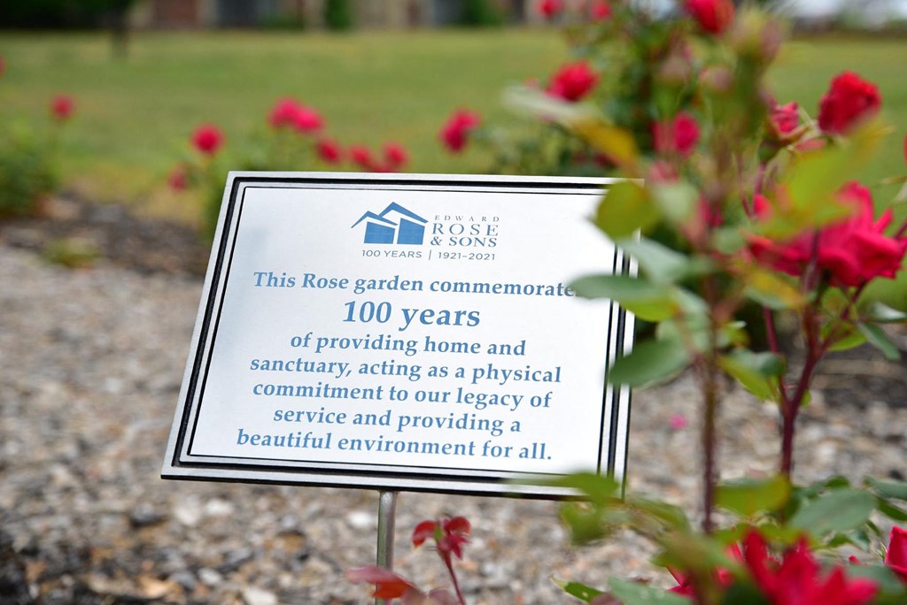 100 Year Commemorative Rose Gardenat Woodland Place Apartments, Midland