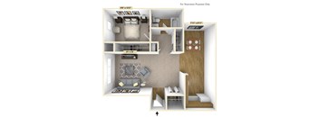 One Bedroom Downey Oak Extra Large