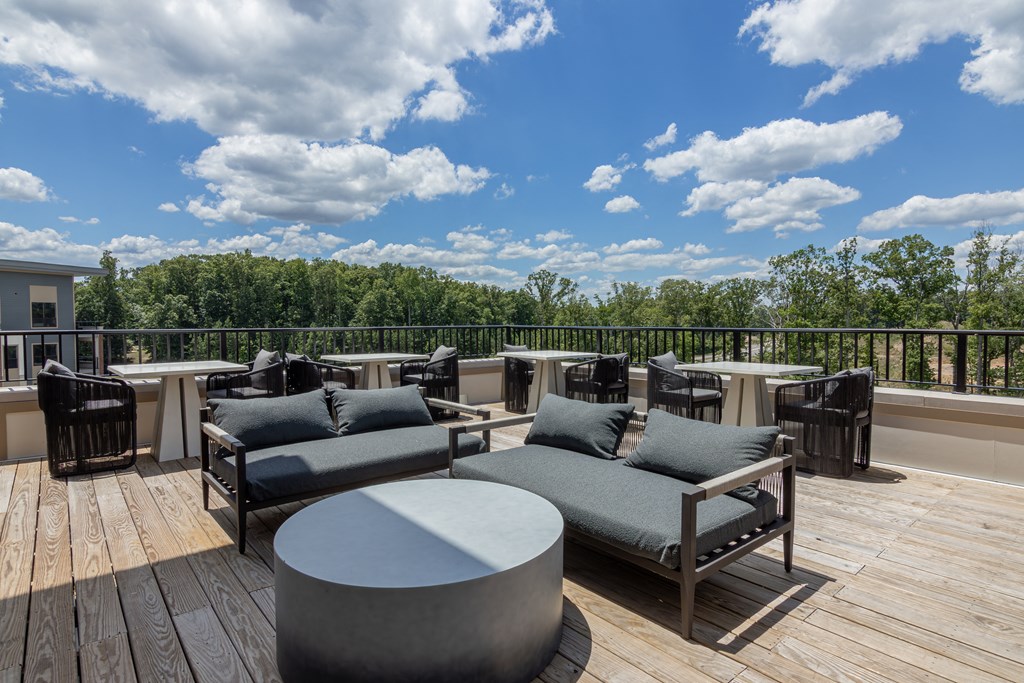 Patio at Luxe 360 on Centerpointe Apartments, Midlothian, VA
