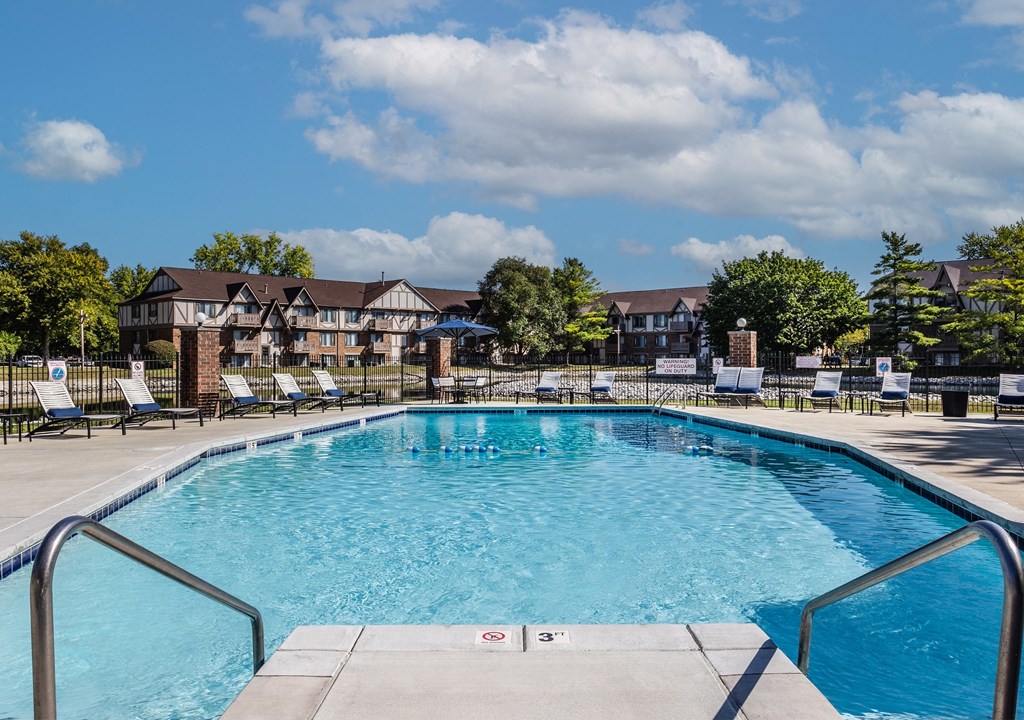 take a dip in our resort style pool at Bavarian Village Apartments, Indianapolis, IN, 46235