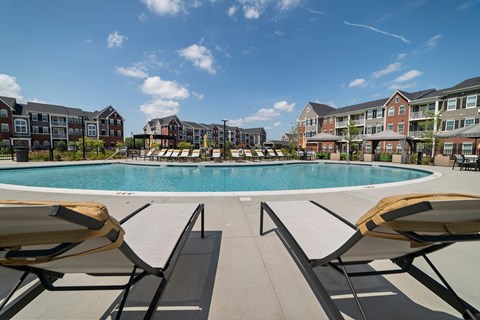 Sparkling Swimming Pool at Montgomery Place Apartments, Montgomery, IL, 60538