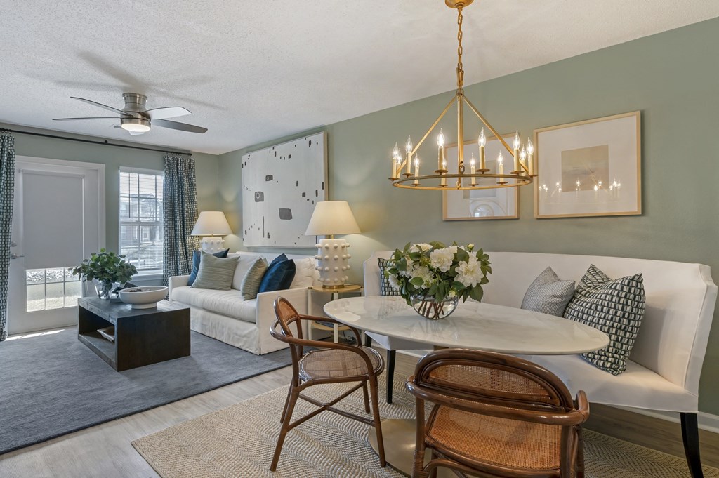 Living Area in renovated layout  at The Vinings Apartments, Richmond, 23234
