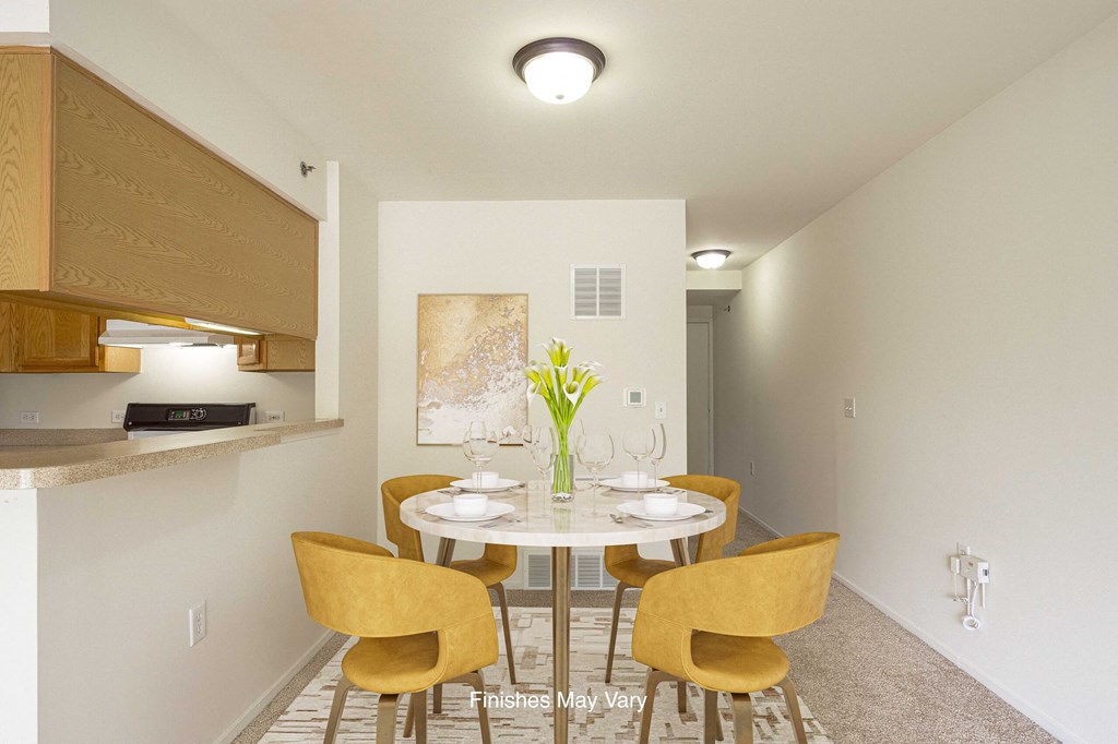 Elegant Dining Room at Westlake Apartments, Belleville, MI, 48111