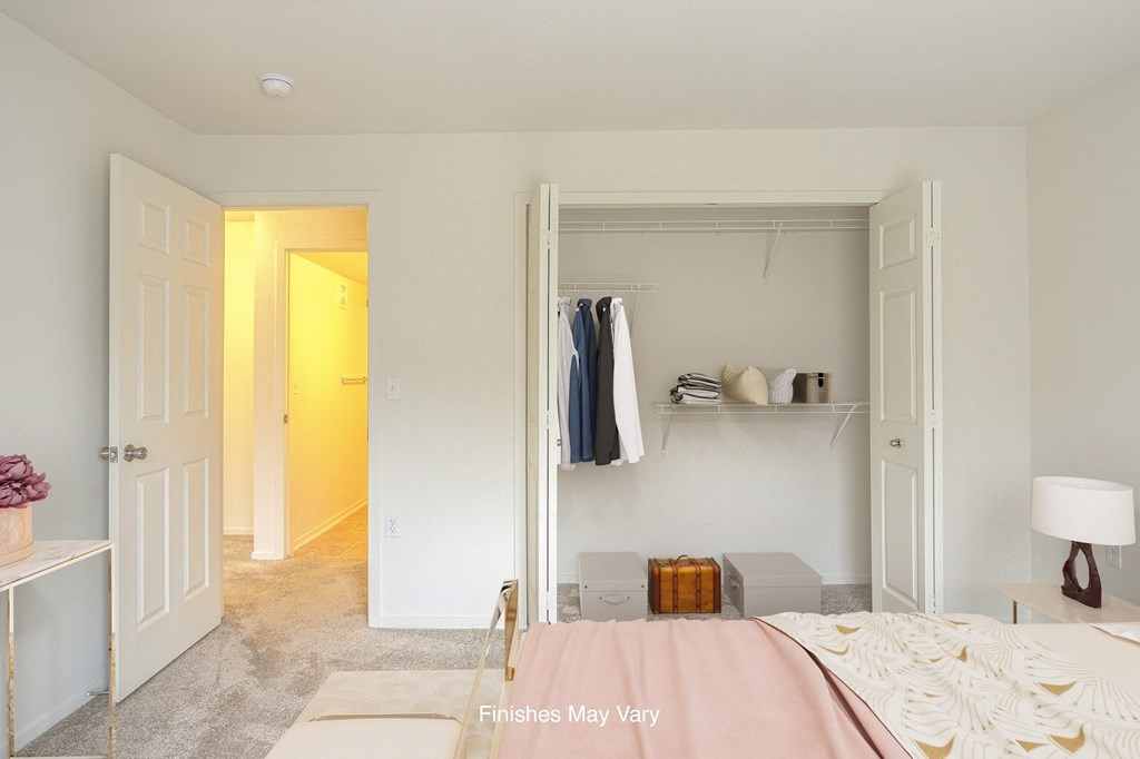 Closet In Bedroom at Westlake Apartments, Michigan, 48111