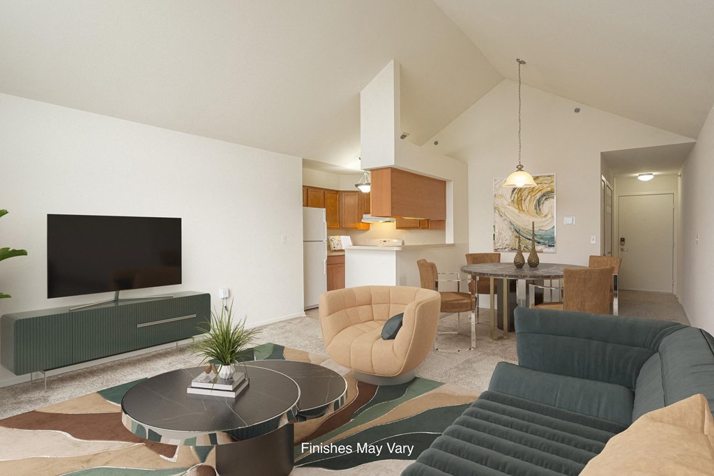 Living Room With TV at Westlake Apartments, Belleville, 48111