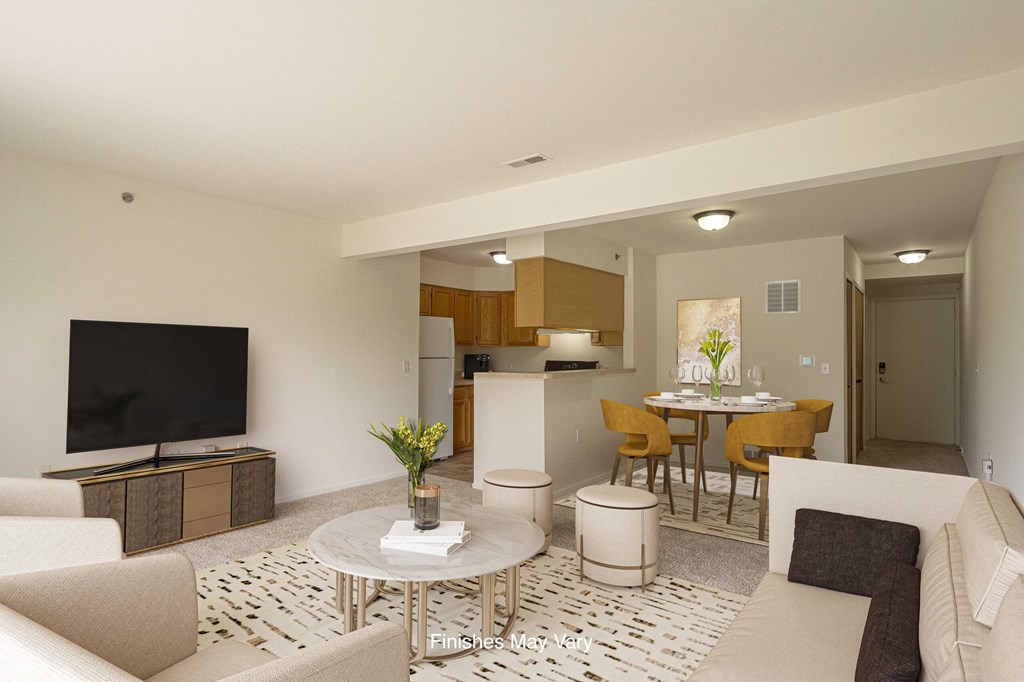 Modern Living Room at Westlake Apartments, Michigan