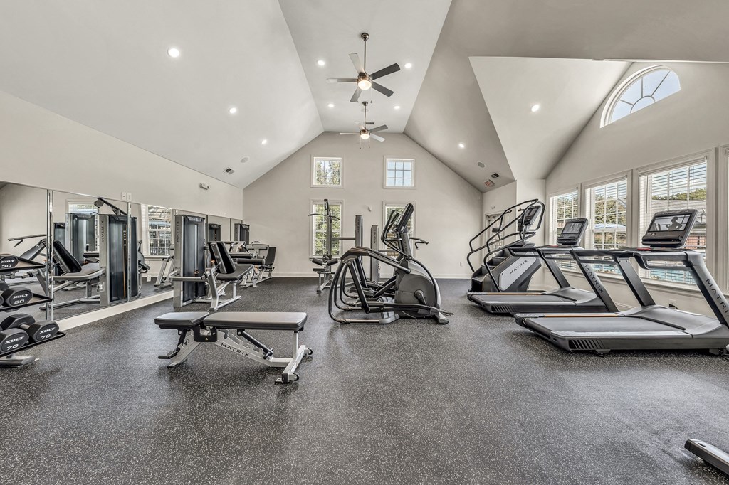 Gym equipment at Enclave Apartments, Virginia