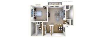 English Oak Deluxe 1 Bed at Charter Oaks Apartments, Davison, Michigan