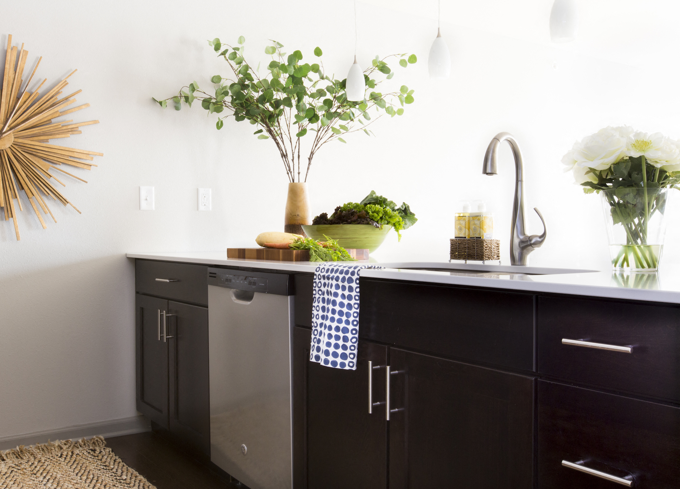 Kitchen with Stainless Steel Sink With Faucet  WaterFront Apartments, Virginia Beach, VA,23453
