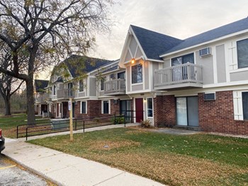 Beautiful Brick Building Exteriors Beautiful Brick Building Exteriors at Wood Creek Apartments, Wisconsin - Photo Gallery 6
