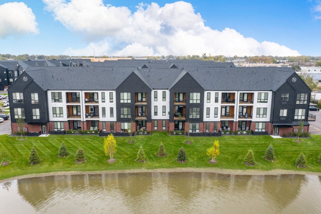 Aerial Exterior View at Uptown Square Apartments, Troy