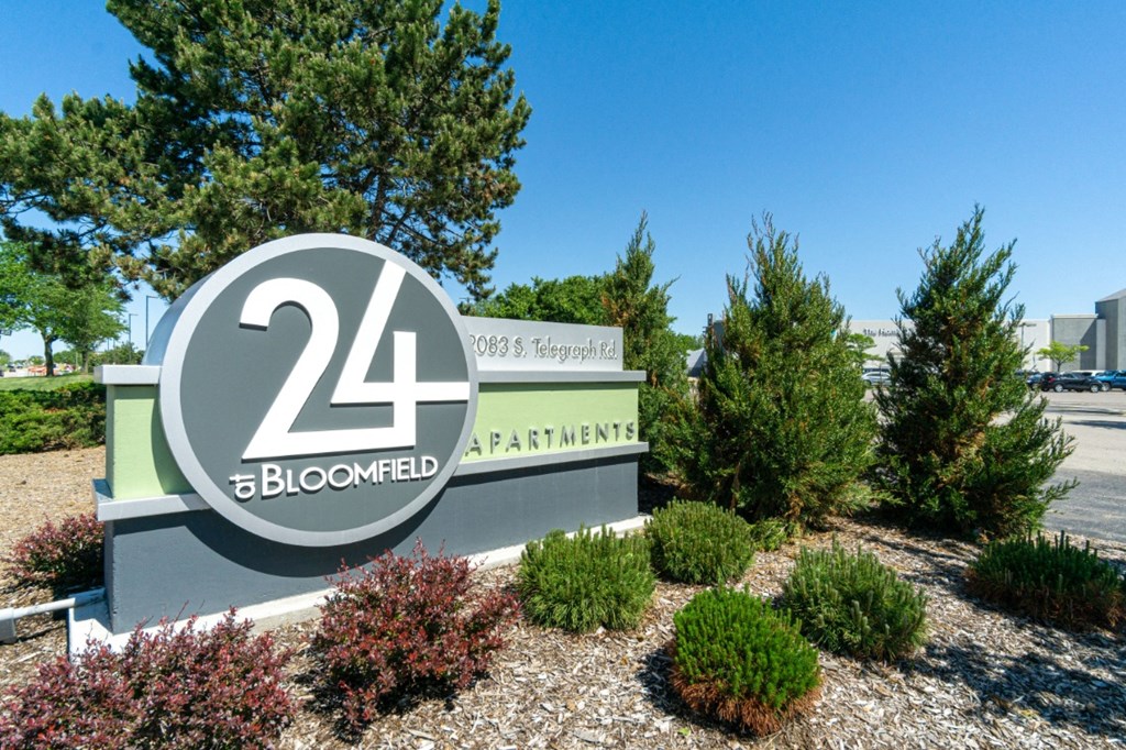 Entrance Sign of Community at 24 at Bloomfield, Bloomfield Township, MI