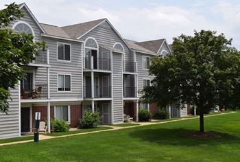 Patio/Balcony With Storage at Foxwood Apartments in Portage, MI