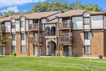 Private patio or balcony offered at Granada Apartments in Jackson, MI