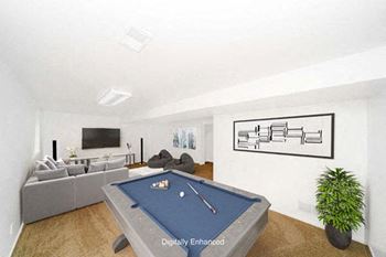 basement recreation area in basement at Foxwood and The Hermitage in Portage, MI