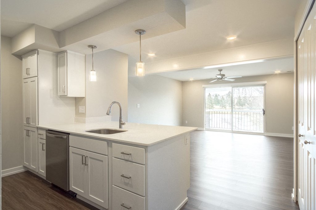 New Kitchen Cabinetry and Vinyl Flooring at Hillside Apartments, Wixom, MI, 48393