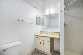 Walk-In Shower in Second Bath at Hurwich Farms Apartments in South Bend, IN