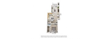 One Bedroom - Bonnie Floor Plan at Heatherwood Apartments, Grand Blanc, Michigan