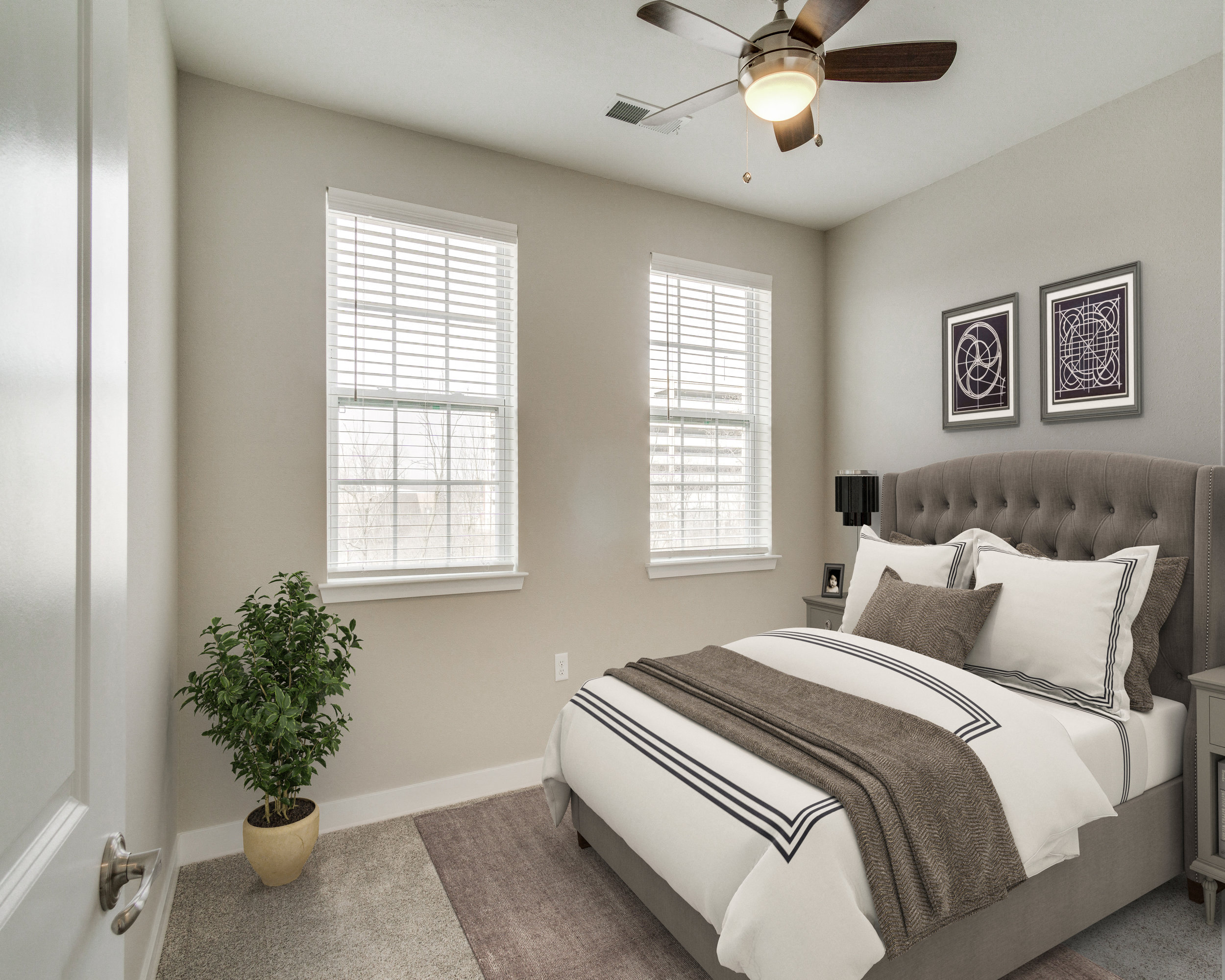 Beautiful Bright Bedroom With Wide Windows at 24 at Bloomfield, Bloomfield Hills, Michigan