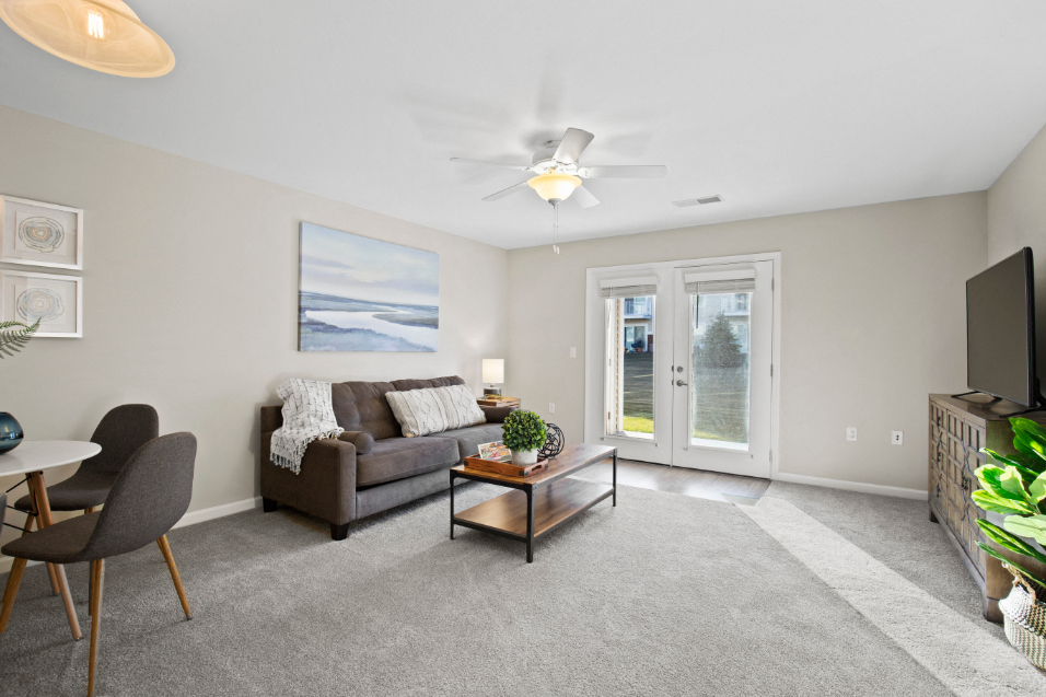 Huron Living Room at River Hills Apartments, Wisconsin, 54937