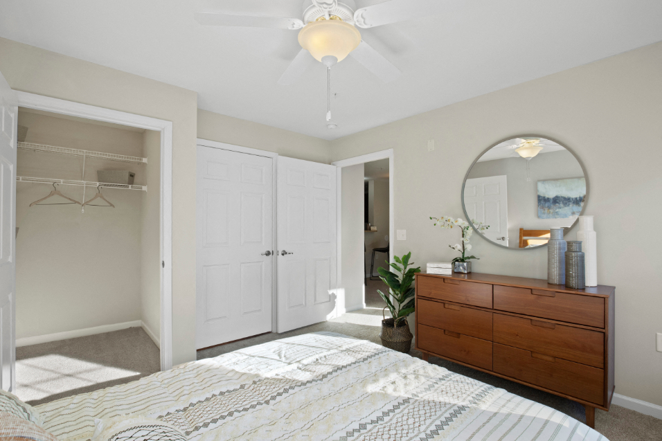 Huron Main Bedroom at River Hills Apartments, Wisconsin, 54937