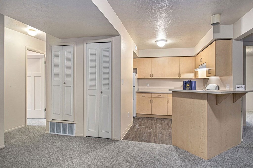 a kitchen and a closet at Indian Lakes Apartments, Mishawaka
