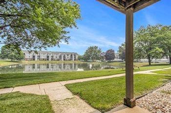 Balcony or Patio with a View at Indian Lakes Apartments in Mishawaka, IN