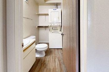 bathroom with a washer/dryer at Irish Hills Apartments, South Bend, IN