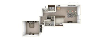 1-Bed/1-Bath, Iberis Floor Plan
