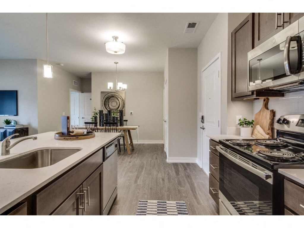 Cedar Kitchen and Dining at Montgomery Place Apartments, Montgomery, IL